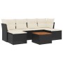 Set de comedor de jardín 7 pzas y cojines ratán sintético negro de , Conjuntos de jardín - Ref: Foro24-3223767, Precio: 342,6...
