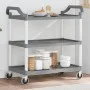 Carrito de 3 niveles aluminio gris 99x50x96 cm de , Carros de cocina y comedor - Ref: Foro24-30319, Precio: 100,30 €, Descuen...