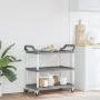Carrito de 3 niveles aluminio gris 99x50x96 cm de , Carros de cocina y comedor - Ref: Foro24-30319, Precio: 100,30 €, Descuen...