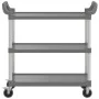 Carrito de 3 niveles aluminio gris 99x50x96 cm de , Carros de cocina y comedor - Ref: Foro24-30319, Precio: 100,30 €, Descuen...