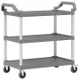 Carrito de 3 niveles aluminio gris 99x50x96 cm de , Carros de cocina y comedor - Ref: Foro24-30319, Precio: 100,30 €, Descuen...