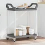 2-level gray aluminum cart 81x41x92 cm by , Kitchen and dining carts - Ref: Foro24-30327, Price: 49,76 €, Discount: %