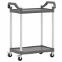 2-level gray aluminum cart 81x41x92 cm by , Kitchen and dining carts - Ref: Foro24-30327, Price: 49,76 €, Discount: %