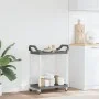Carrito de 2 niveles aluminio gris 81x41x92 cm de , Carros de cocina y comedor - Ref: Foro24-30327, Precio: 49,76 €, Descuent...