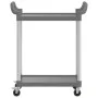 2-level gray aluminum cart 81x41x92 cm by , Kitchen and dining carts - Ref: Foro24-30327, Price: 49,76 €, Discount: %