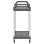 2-level gray aluminum cart 81x41x92 cm by , Kitchen and dining carts - Ref: Foro24-30327, Price: 49,76 €, Discount: %
