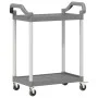 2-level gray aluminum cart 81x41x92 cm by , Kitchen and dining carts - Ref: Foro24-30327, Price: 49,76 €, Discount: %