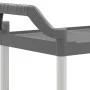 2-level gray aluminum cart 81x41x92 cm by , Kitchen and dining carts - Ref: Foro24-30327, Price: 49,76 €, Discount: %