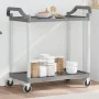 Carrito de 2 niveles aluminio gris 99x50x97 cm de , Carros de cocina y comedor - Ref: Foro24-30325, Precio: 68,07 €, Descuent...