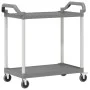 Carrito de 2 niveles aluminio gris 99x50x97 cm de , Carros de cocina y comedor - Ref: Foro24-30325, Precio: 68,07 €, Descuent...