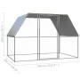 Gallinero de acero galvanizado plateado y gris 3x2x2 m de , Jaulas y habitáculos para animales pequeños - Ref: Foro24-155889,...