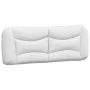 Cabecero de cama acolchado cuero sintético blanco 140 cm de , Cabeceros y pies de cama - Ref: Foro24-374584, Precio: 66,67 €,...