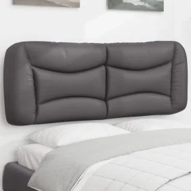 Cabecero de cama acolchado cuero sintético gris 140 cm de , Cabeceros y pies de cama - Ref: Foro24-374586, Precio: 74,44 €, D...