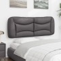 Cabecero de cama acolchado cuero sintético gris 140 cm de , Cabeceros y pies de cama - Ref: Foro24-374586, Precio: 76,16 €, D...