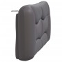 Cabecero de cama acolchado cuero sintético gris 140 cm de , Cabeceros y pies de cama - Ref: Foro24-374586, Precio: 76,16 €, D...