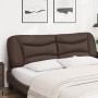 Cabecero de cama acolchado cuero sintético marrón 180 cm de , Cabeceros y pies de cama - Ref: Foro24-374609, Precio: 83,05 €,...