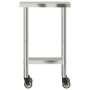 Mesa de trabajo de cocina con ruedas acero inox 55x30x85 cm de , Restauración - Ref: Foro24-376459, Precio: 107,31 €, Descuen...