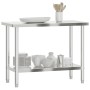 Mesa de trabajo de cocina acero inoxidable 110x55x85 cm de , Restauración - Ref: Foro24-376465, Precio: 170,63 €, Descuento: %
