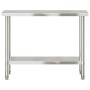 Mesa de trabajo de cocina acero inoxidable 110x55x85 cm de , Restauración - Ref: Foro24-376465, Precio: 170,63 €, Descuento: %