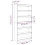 Estantería/divisor espacios madera maciza pino 100x30x199,5 cm de , Librerías y estanterías - Ref: Foro24-844136, Precio: 185...