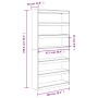 Estantería/divisor espacios madera maciza pino 100x30x199,5 cm de , Librerías y estanterías - Ref: Foro24-844136, Precio: 188...