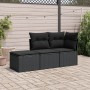 Set de sofás de jardín con cojines 3 pzas ratán sintético negro de , Conjuntos de jardín - Ref: Foro24-3249304, Precio: 201,1...