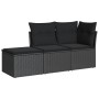 Set de sofás de jardín con cojines 3 pzas ratán sintético negro de , Conjuntos de jardín - Ref: Foro24-3249304, Precio: 201,1...