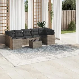 Set de sofás de jardín 8 pzas y cojines ratán sintético gris de , Conjuntos de jardín - Ref: Foro24-3218730, Precio: 488,54 €...