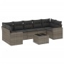 Set de sofás de jardín 8 pzas y cojines ratán sintético gris de , Conjuntos de jardín - Ref: Foro24-3218730, Precio: 487,84 €...