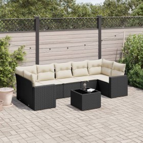 Set de sofás de jardín 8 piezas y cojines ratán sintético negro de , Conjuntos de jardín - Ref: Foro24-3218726, Precio: 462,8...