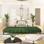 Sofá cama de 2 plazas terciopelo verde oscuro de , Sofás - Ref: Foro24-375765, Precio: 229,10 €, Descuento: %