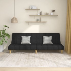 Sofá cama de 2 plazas tela negro de , Sofás - Ref: Foro24-375828, Precio: 245,88 €, Descuento: %