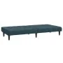 Sofá cama de 2 plazas terciopelo azul de , Sofás - Ref: Foro24-375840, Precio: 229,59 €, Descuento: %
