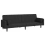 Sofá cama de 2 plazas con dos almohadas tela negro de , Sofás - Ref: Foro24-375835, Precio: 279,15 €, Descuento: %