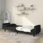 Sofá cama de 2 plazas con dos almohadas tela negro de , Sofás - Ref: Foro24-375835, Precio: 279,15 €, Descuento: %