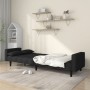 Sofá cama de 2 plazas con dos almohadas tela negro de , Sofás - Ref: Foro24-375835, Precio: 284,11 €, Descuento: %