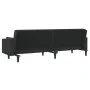 Sofá cama de 2 plazas con dos almohadas tela negro de , Sofás - Ref: Foro24-375835, Precio: 279,15 €, Descuento: %