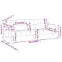 Sofá cama de 2 plazas con dos almohadas tela negro de , Sofás - Ref: Foro24-375835, Precio: 279,15 €, Descuento: %