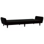 Sofá cama de 2 plazas terciopelo negro de , Sofás - Ref: Foro24-375863, Precio: 267,59 €, Descuento: %