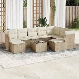 Juego de sofás jardín con cojines beige 10 pzas ratán sintético de , Conjuntos de jardín - Ref: Foro24-3218578, Precio: 625,9...