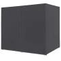 Tumbona cama con cortinas de ratán sintético gris de vidaXL, Camas para exteriores - Ref: Foro24-45647, Precio: 469,73 €, Des...