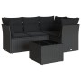 Set de muebles de jardín 5 pzas y cojines ratán sintético negro de , Conjuntos de jardín - Ref: Foro24-3217585, Precio: 328,9...