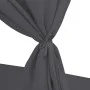 Tumbona cama con cortinas de ratán sintético gris de vidaXL, Camas para exteriores - Ref: Foro24-45647, Precio: 469,73 €, Des...