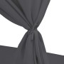 Tumbona cama con cortinas de ratán sintético gris de vidaXL, Camas para exteriores - Ref: Foro24-45647, Precio: 484,04 €, Des...