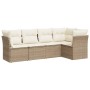 Juego de sofás jardín con cojines 5 pzas ratán sintético beige de , Conjuntos de jardín - Ref: Foro24-3217598, Precio: 352,30...