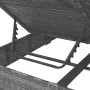 Tumbona cama con cortinas de ratán sintético gris de vidaXL, Camas para exteriores - Ref: Foro24-45647, Precio: 469,73 €, Des...