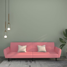 Sofá cama de 2 plazas terciopelo rosa de , Sofás - Ref: Foro24-375861, Precio: 257,98 €, Descuento: %