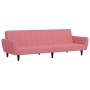 Sofá cama de 2 plazas terciopelo rosa de , Sofás - Ref: Foro24-375861, Precio: 257,98 €, Descuento: %