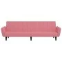 Sofá cama de 2 plazas terciopelo rosa de , Sofás - Ref: Foro24-375861, Precio: 253,48 €, Descuento: %