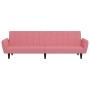 Sofá cama de 2 plazas terciopelo rosa de , Sofás - Ref: Foro24-375861, Precio: 257,98 €, Descuento: %
